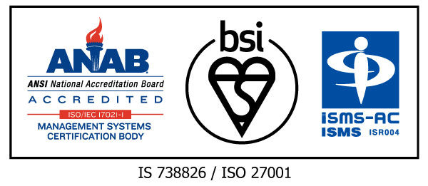 情報セキュリティマネジメントの国際規格ISO27001を取得しています。